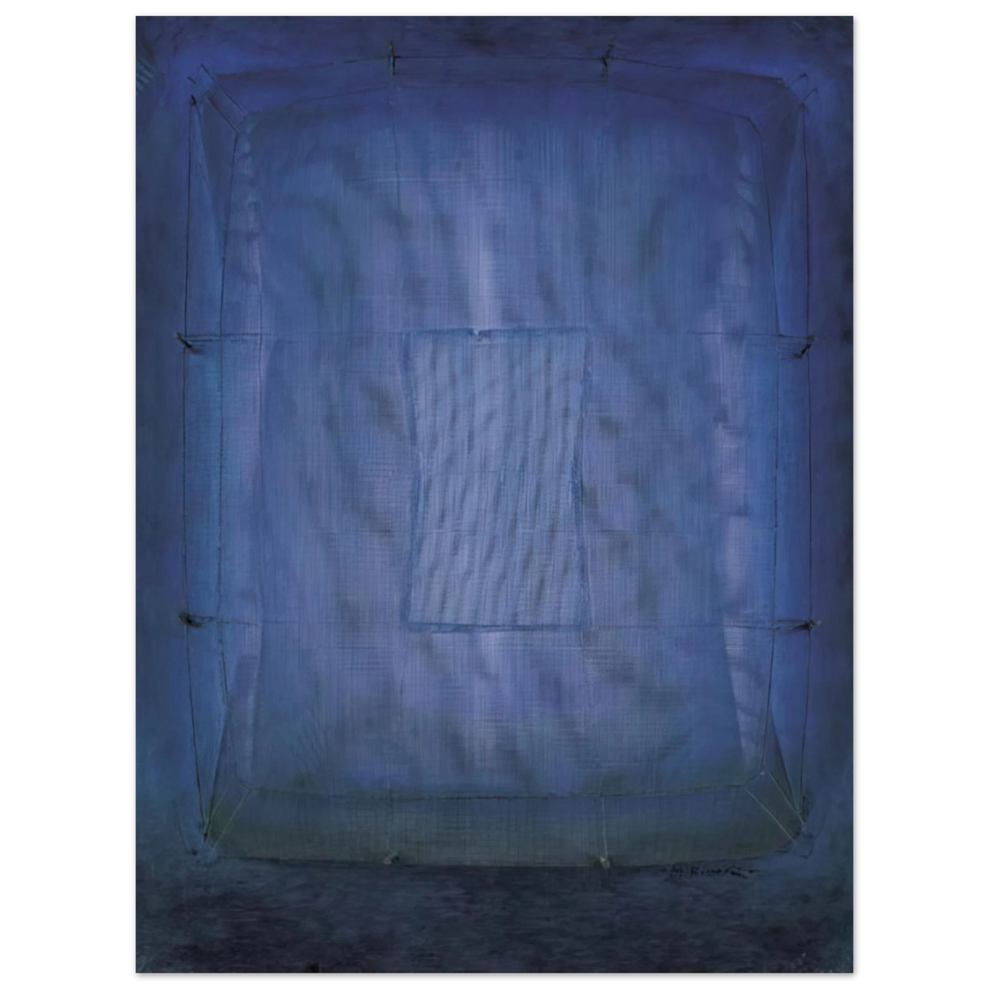 Manuel Rivera - Azul - Art Informel Fine Art Poster - Default Title