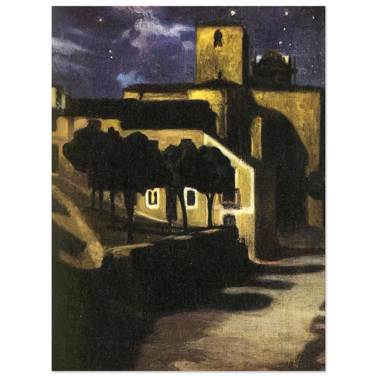 Diego Rivera - NIGHT SCENE IN AVILA 1907 Fine Art Poster - Default Title