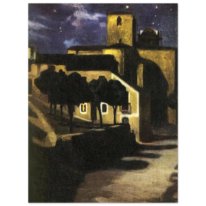 Diego Rivera - NIGHT SCENE IN AVILA 1907 75x100 cm / 30x40inches Fine Art Poster