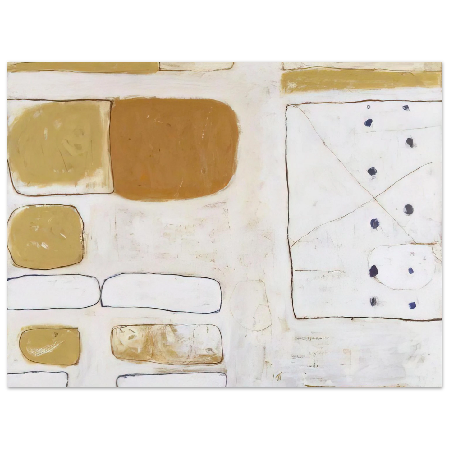 William Scott - White, Sand and Ochre - 1961 Fine Art Poster - Default Title