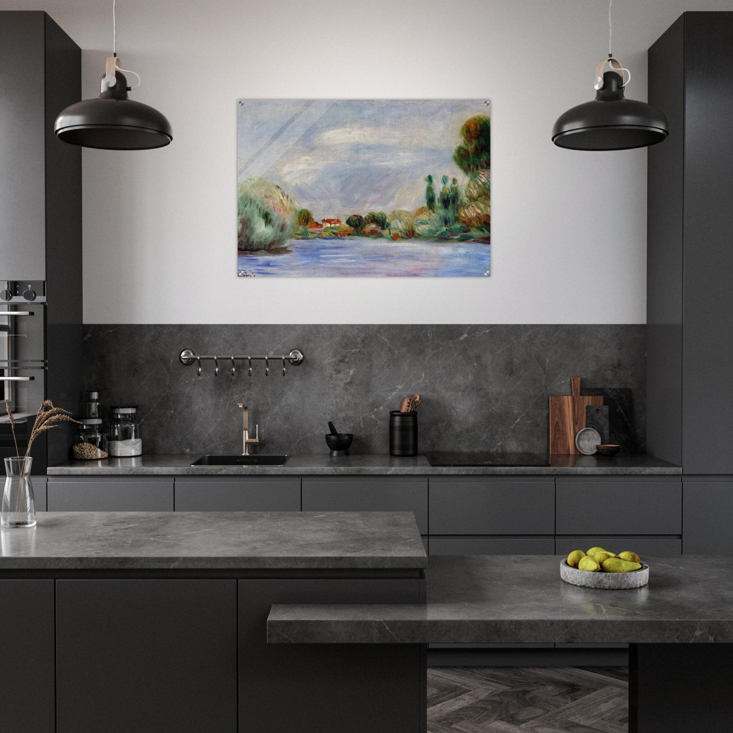 House on the River - Pierre-Auguste Renoir Acrylic Print - 70x100 cm / 28x40″ inches