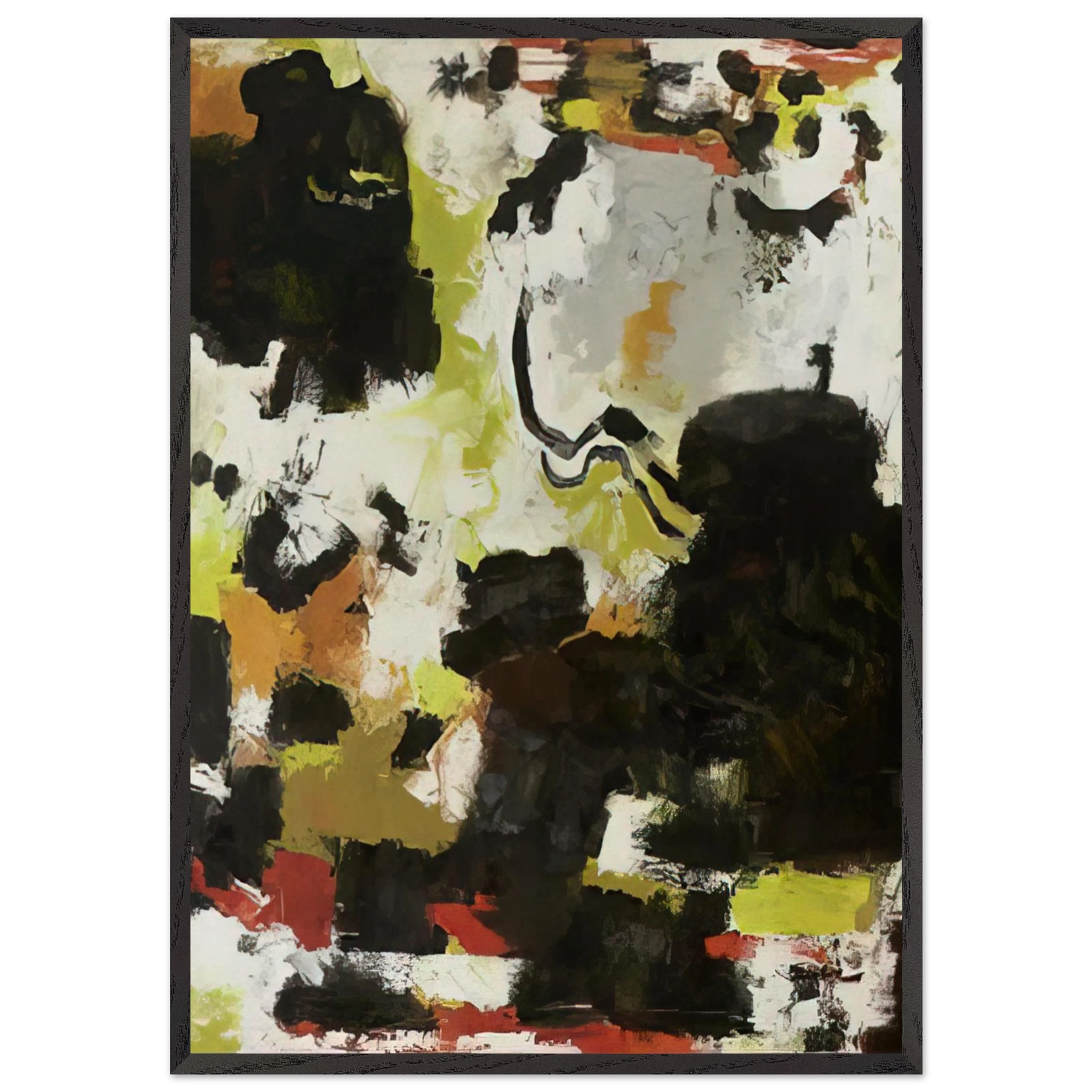 1 January 1949 - 1949 - Frank Lobdell 70x100 cm / 28x40 inches Framed Art Print – Black Wooden Frame