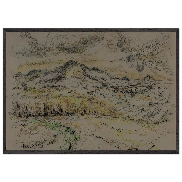 ROAD AUGSBURG TO MUNICH GERMANY 1975 - Ivan Albright 70x100 cm / 28x40 inches Framed Art Print – Black Wooden Frame