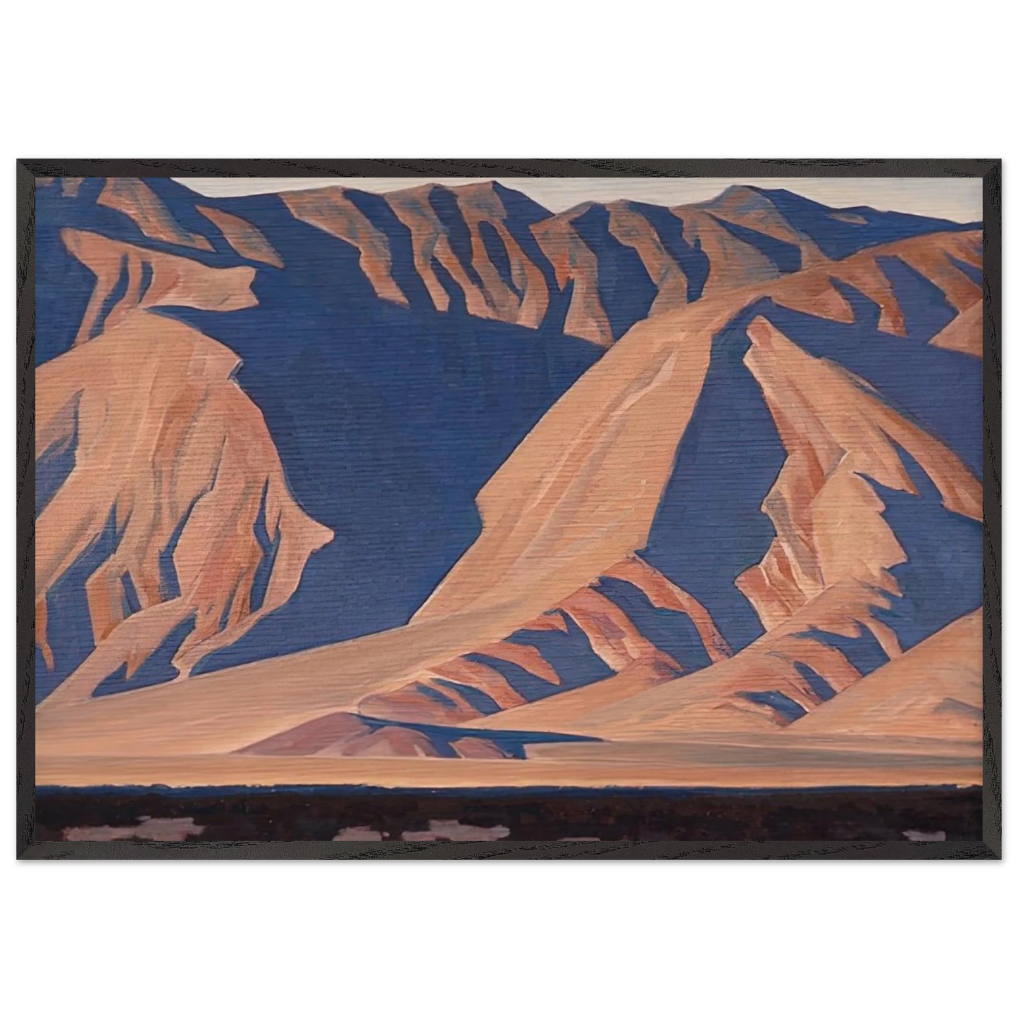INYO MOUNTAINS 1944 - Maynard Dixon 70x100 cm / 28x40 inches Framed Art Print – Black Wooden Frame