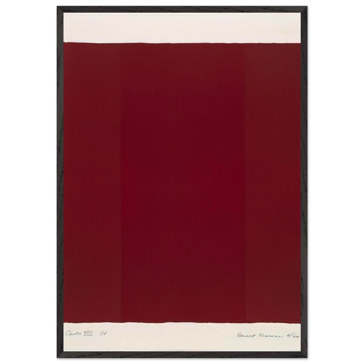 Canto XVII - Barnett Newman 70x100 cm / 28x40 inches Framed Art Print – Black Wooden Frame