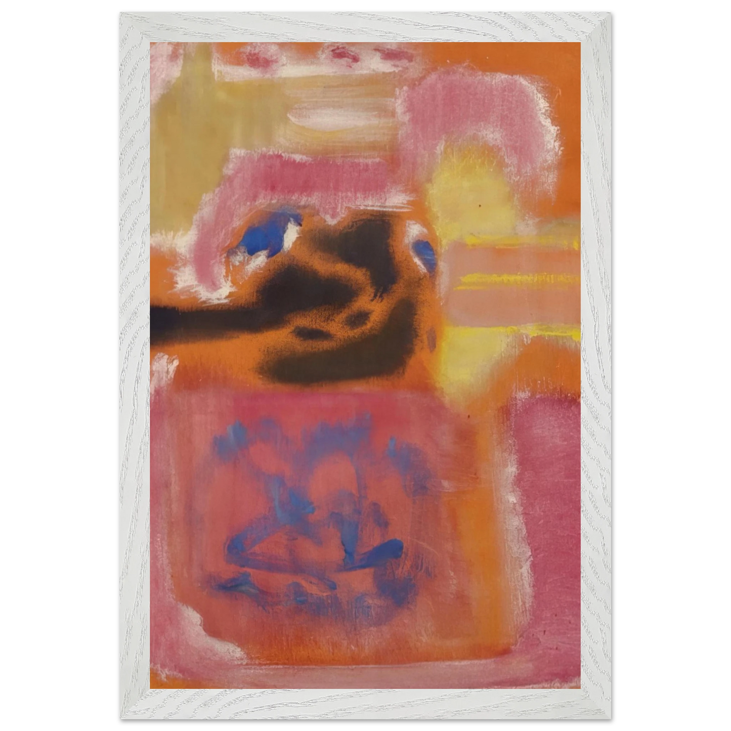 Mark Rothko - No. 9 - 1947 Wall Art - 30x40 cm / 12x16 inches - Premium Wooden Framed Poster With Fine Art Paper - White frame