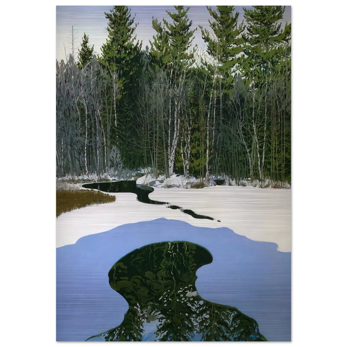 Pond Pass - Contemporary Realism - Neil Welliver Brushed Aluminum Print - 70x100 cm / 28x40 inches | Neil Welliver Aluminum Print | Neil Welliver Prints