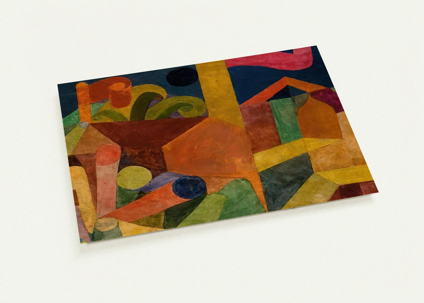 LANDSCAPE WITH FLAGS 1914 By Paul Klee Pack of 10 Post Cards | Paul Klee Post Cards | A6 (10.5 x 14.8 cm) - 4.1 x 5.8 inches