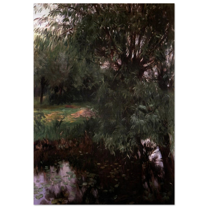 A Backwater at Wargrave - John Singer Sargent Brushed Aluminum Print - 70x100 cm / 28x40 inches | John Singer Sargent Aluminum Print | John Singer Sargent Prints