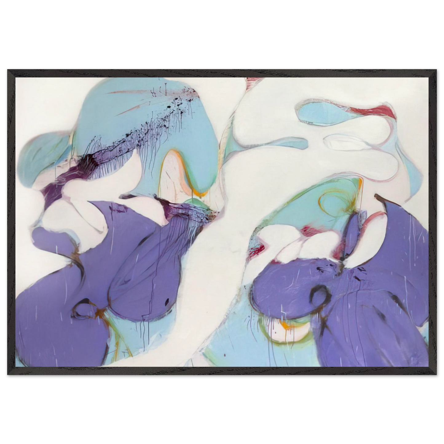 Claudia - 1975 - Norman Bluhm 70x100 cm / 28x40 inches Framed Art Print – Black Wooden Frame