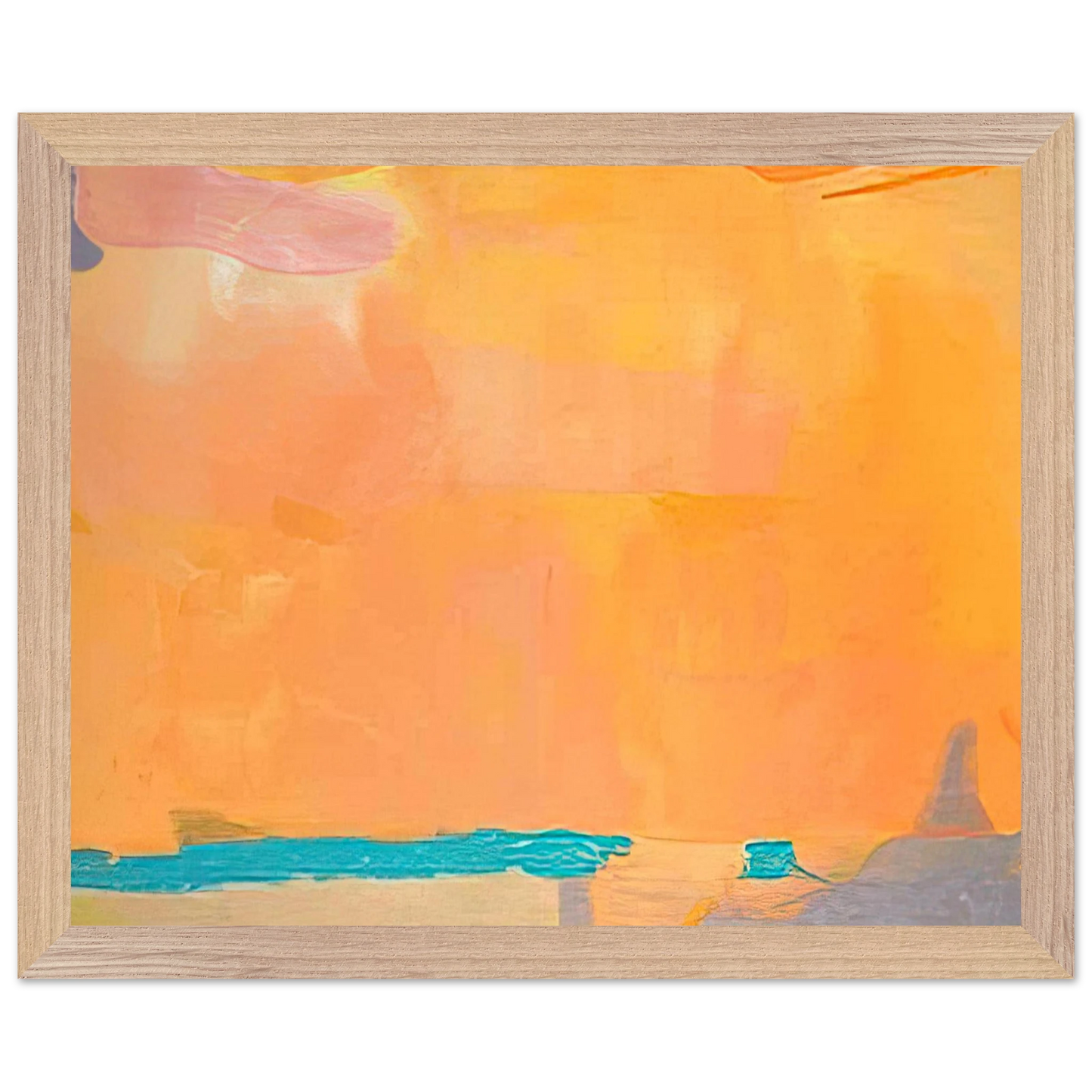 Helen Frankenthaler - Royal Fireworks - 1975 Wall art - 45x60 cm / 18x24 inches - Premium Wooden Framed Poster With Fine Art Paper - White frame
