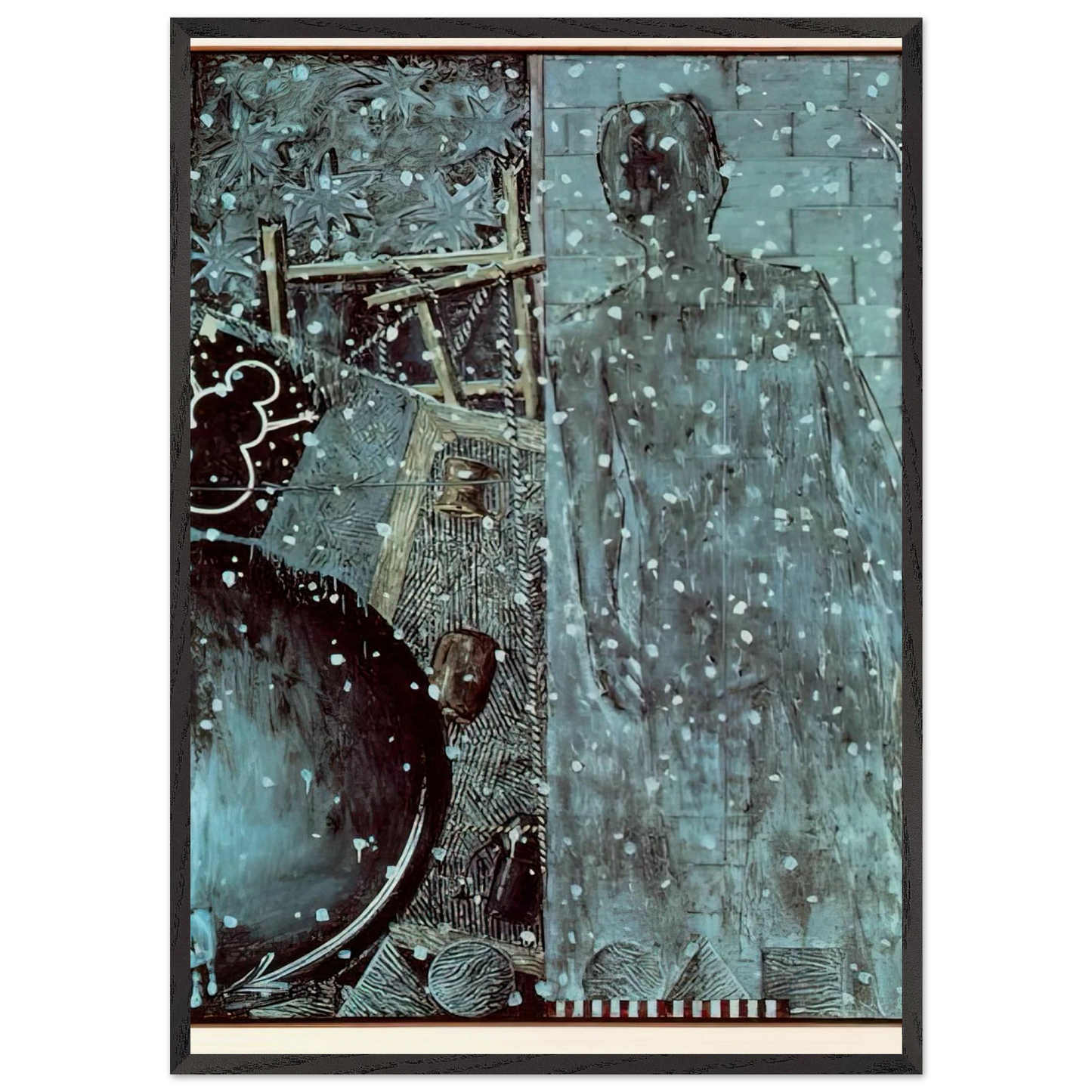 Winter N2 - Jasper Johns Framed Art Print – Black Wooden Frame - Default Title - -Framed Art Print