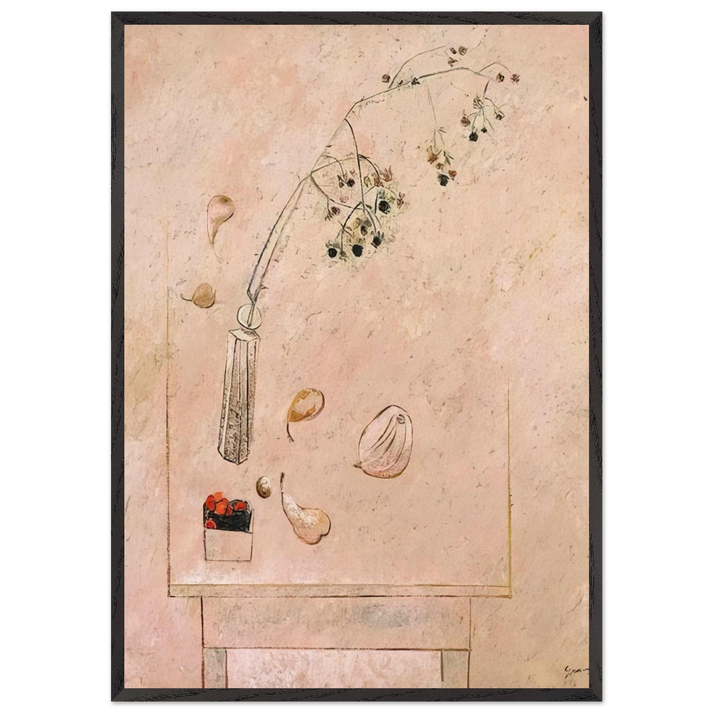 August Still Life - 1952 - Morris Graves 70x100 cm / 28x40 inches Framed Art Print – Black Wooden Frame