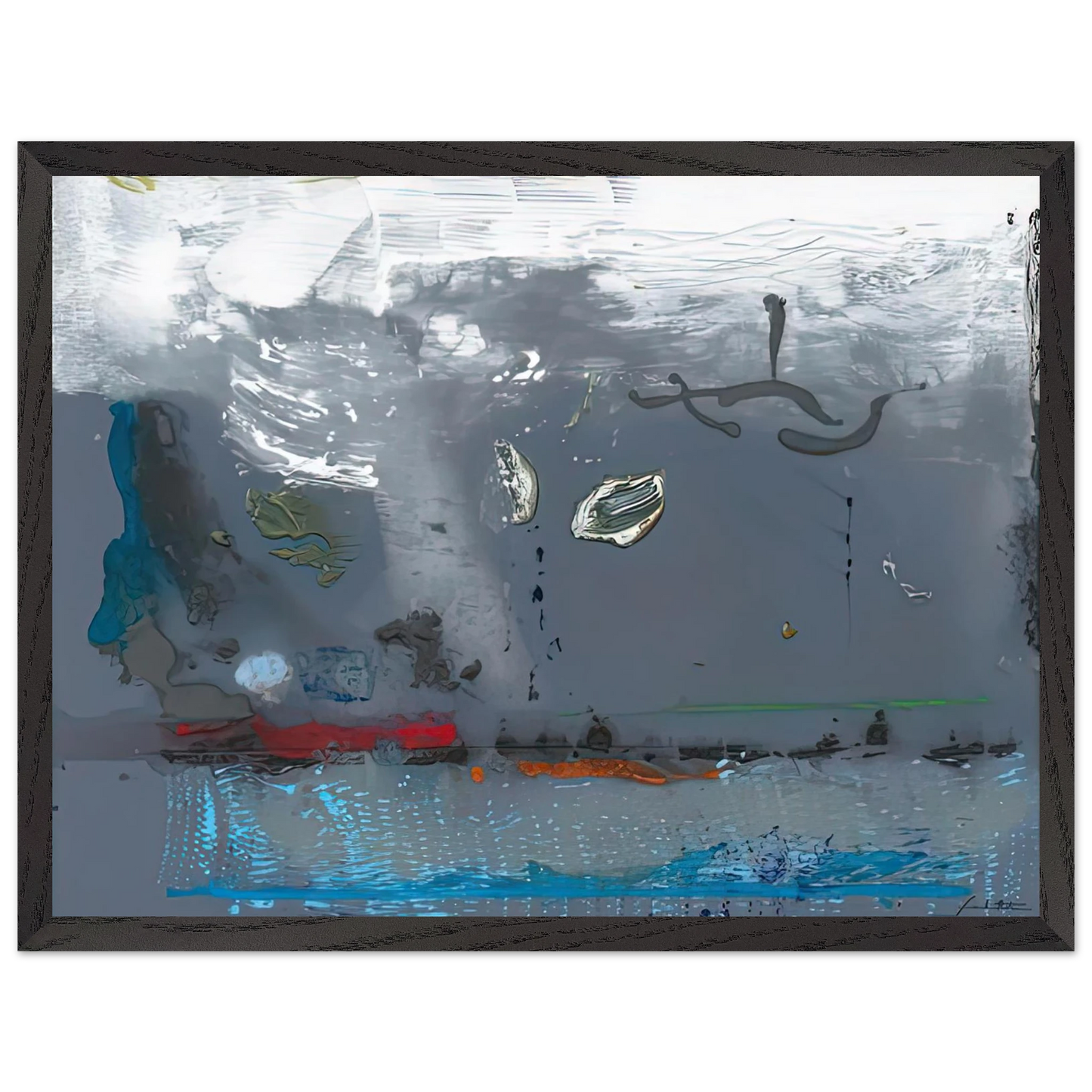 Helen Frankenthaler - Vespers, 1992- Wall Art - 60x80 cm / 24x32 inches - Premium Wooden Framed Poster With Fine Art Paper - White frame