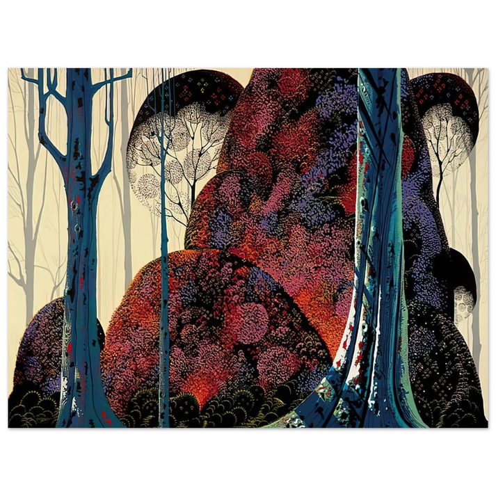 Eyvind Earle - Jewel Forest 75x100 cm / 30x40inches Fine Art Poster