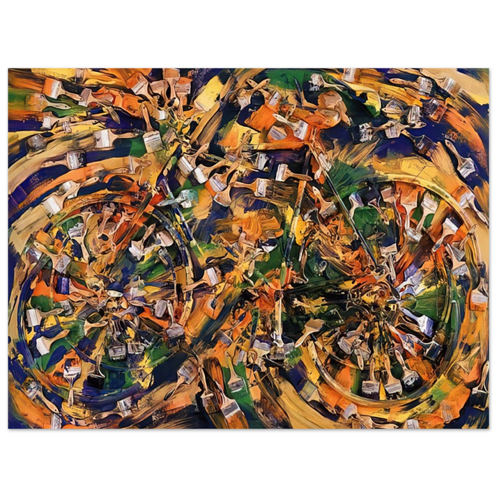 Arman - Wheels of Fortune - 1995 75x100 cm / 30x40inches Fine Art Poster