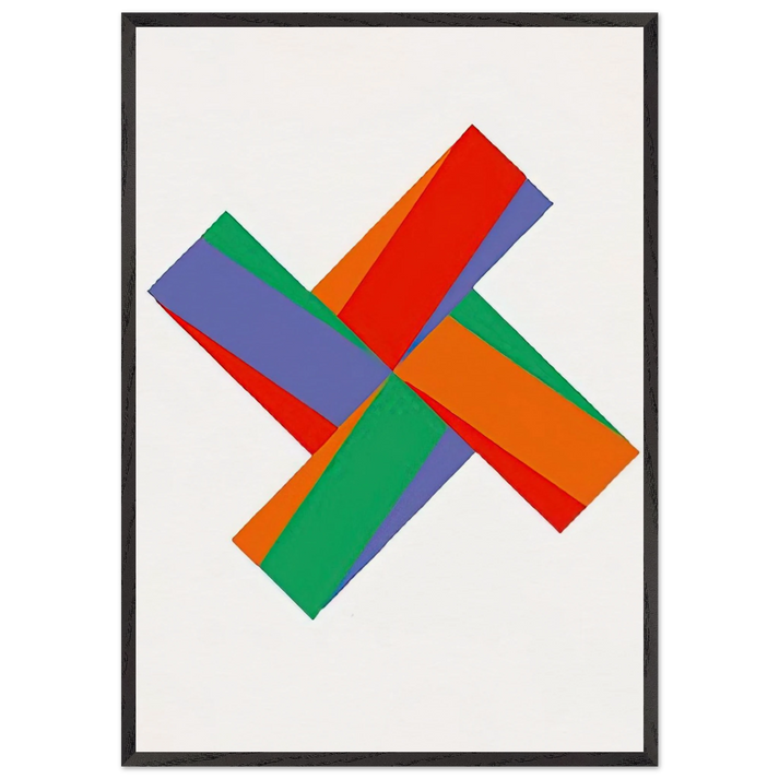 Aus Portfolio Kinderstern - 1989 - Max Bill 70x100 cm / 28x40 inches Framed Art Print – Black Wooden Frame