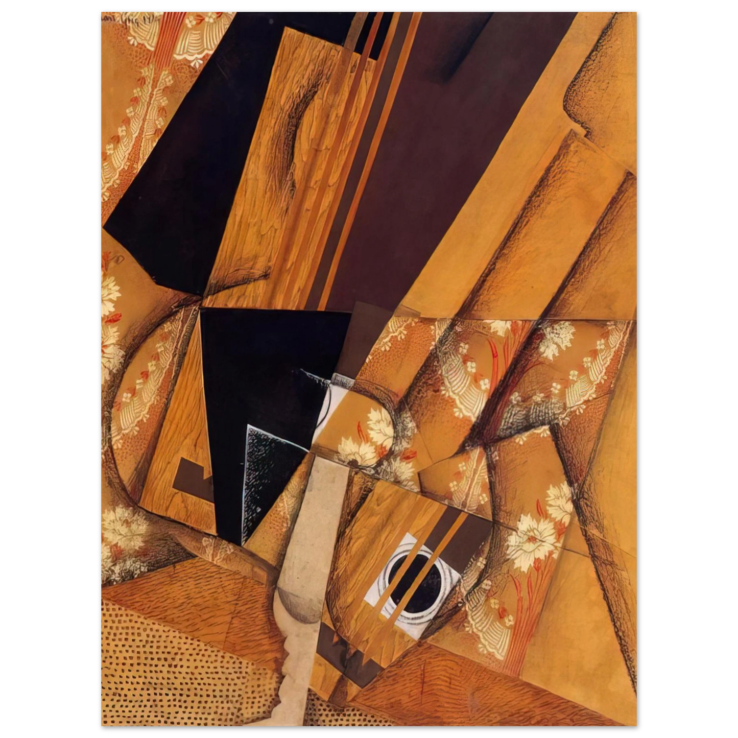 Juan Gris - GUITAR AND GLASS 1914 Fine Art Poster - Default Title