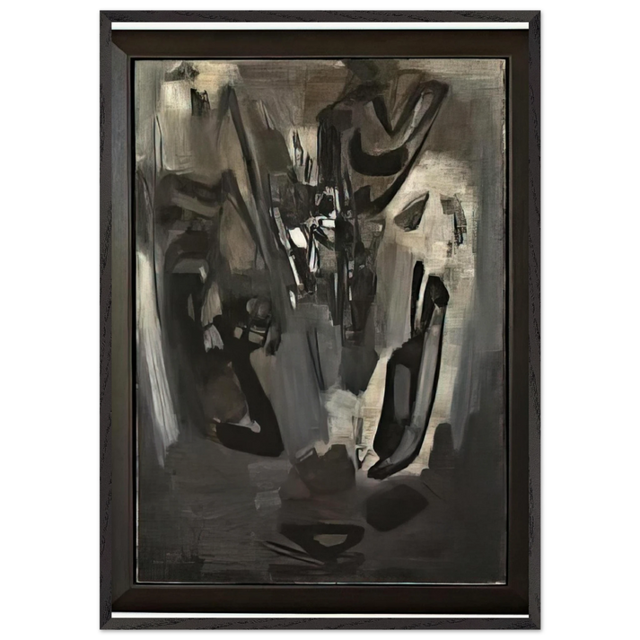 COMPOSITION 1959 - Chu teh Chun 70x100 cm / 28x40 inches Framed Art Print – Black Wooden Frame