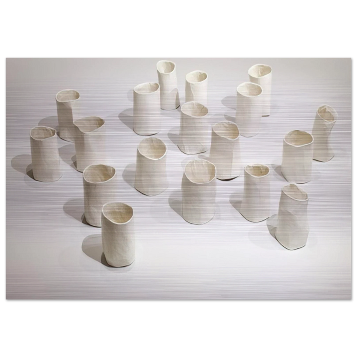 REPETITION NINETEEN I 1967 - Eva Hesse Brushed Aluminum Print - 70x100 cm / 28x40 inches | Eva Hesse Aluminum Print | Eva Hesse Prints