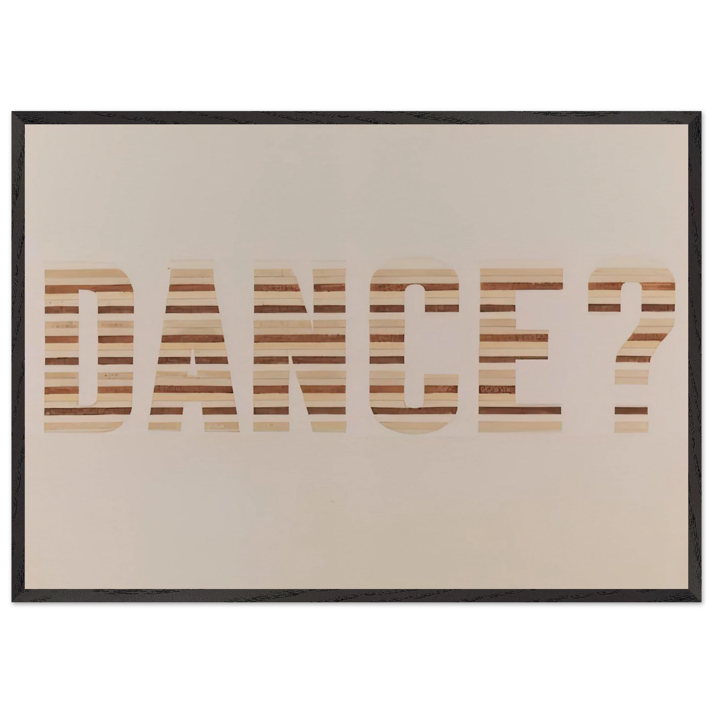 DANCE 1973 - Edward Ruscha 70x100 cm / 28x40 inches Framed Art Print – Black Wooden Frame