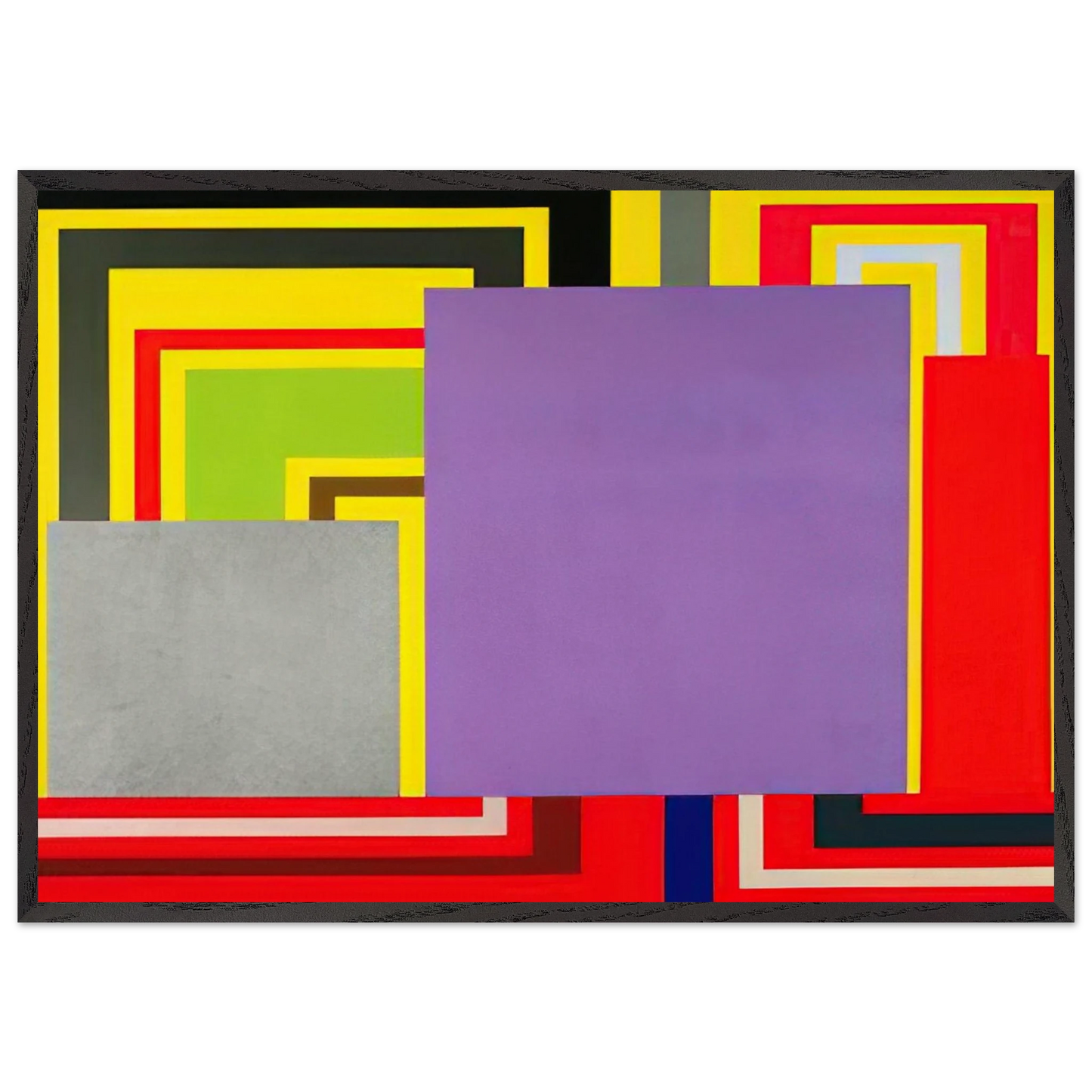 Cartoon Network - 1997 - Peter Halley 70x100 cm / 28x40 inches Framed Art Print – Black Wooden Frame