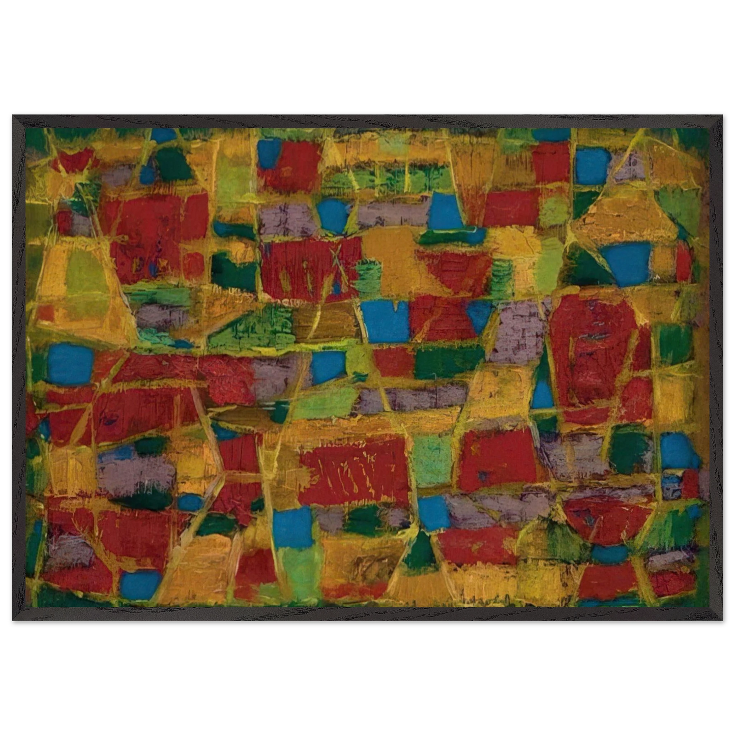 Champs de ble - 1949 - Alfred Manessier Framed Art Print – Black Wooden Frame - Default Title - -Framed Art Print