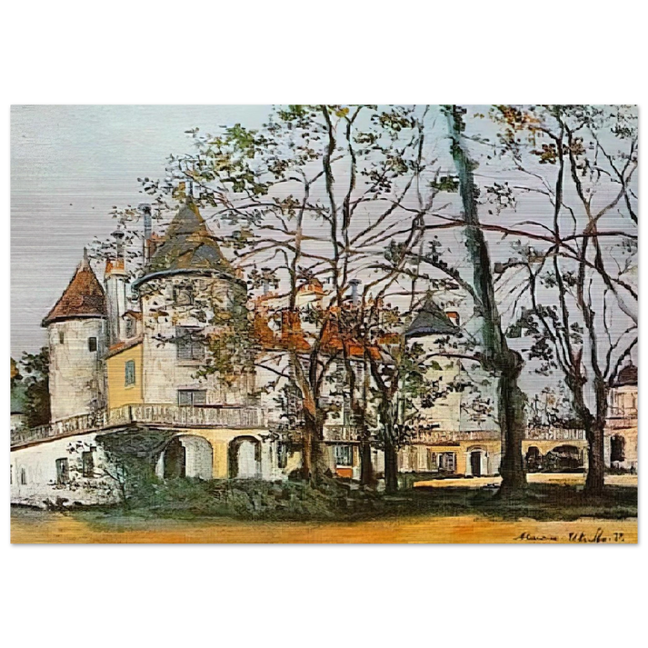 THE CASTLE - Maurice Utrillo Brushed Aluminum Print - 70x100 cm / 28x40 inches | Maurice Utrillo Aluminum Print | Maurice Utrillo Prints