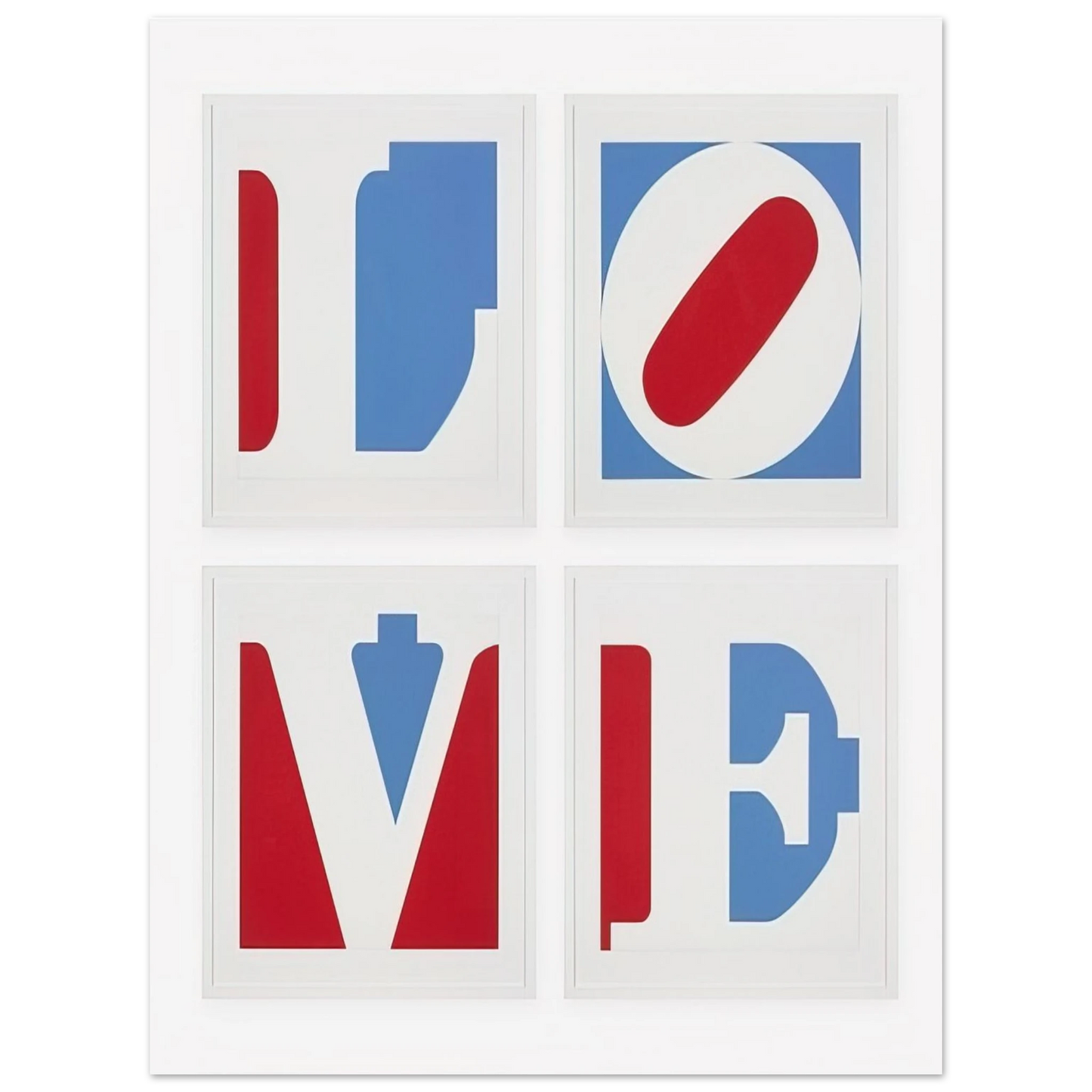 Robert Indiana - Four Panel Love Fine Art Poster - Default Title