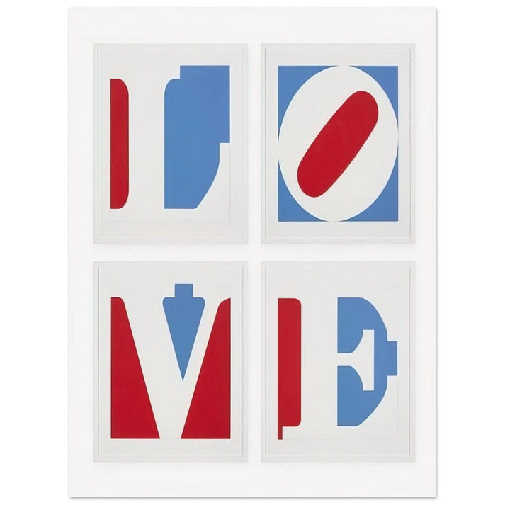Robert Indiana - Four Panel Love 75x100 cm / 30x40inches Fine Art Poster