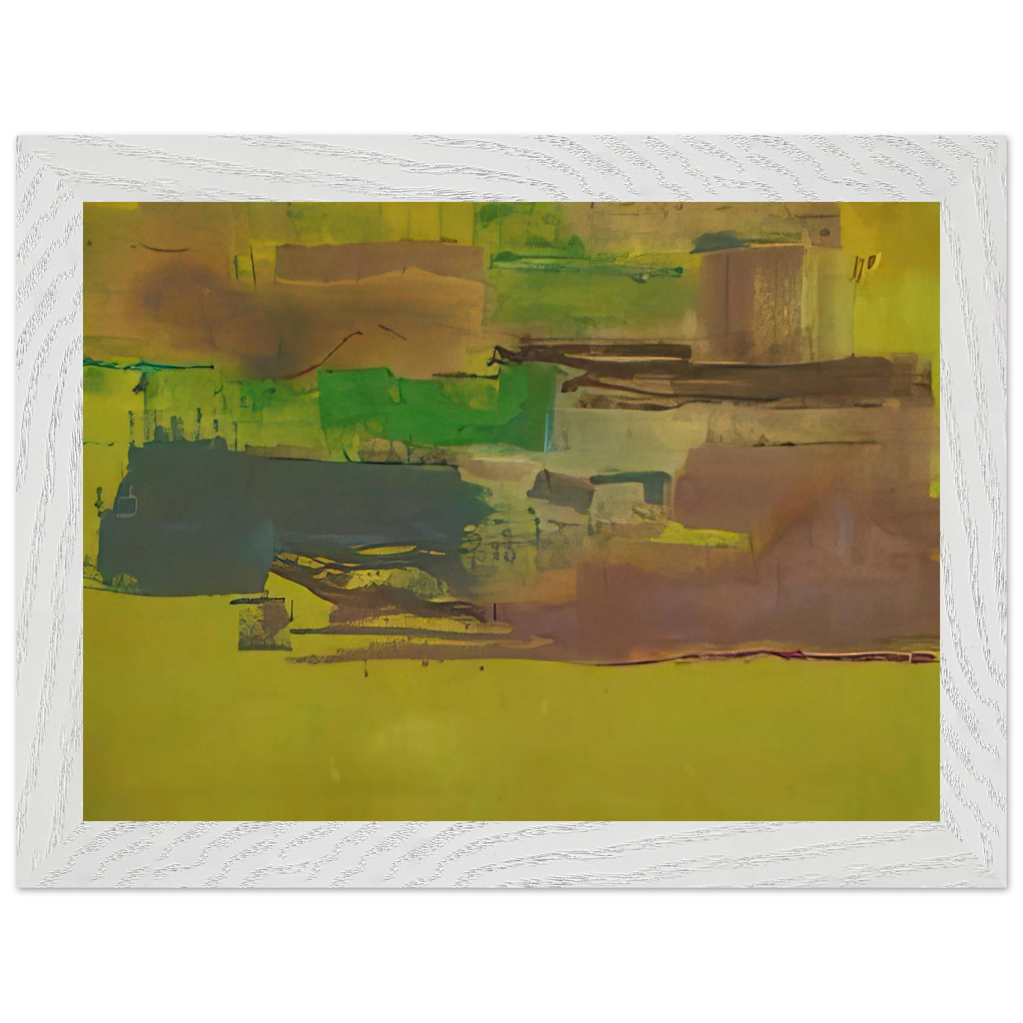 Helen Frankenthaler - August Deep - 1978 Wall art - 60x90 cm / 24x36 inches - Premium Wooden Framed Poster With Fine Art Paper - White frame