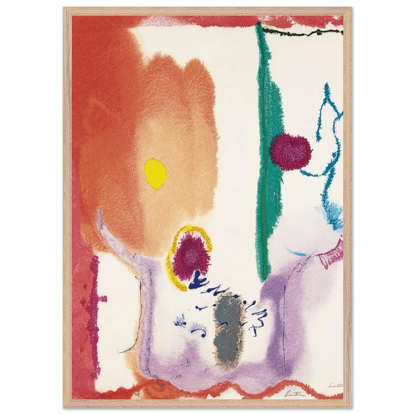 Helen Frankenthaler - Beginnings - 2002 Wall art - 20x25 cm / 8x10 inches - Fine Art Poster - -