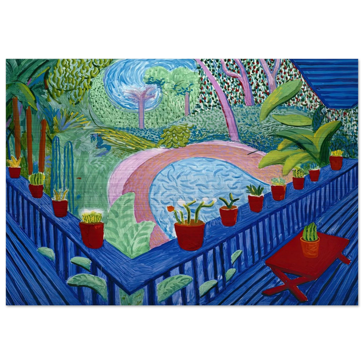 David Hockney - David Hockney Brushed Aluminum Print - 70x100 cm / 28x40 inches | David Hockney Aluminum Print | David Hockney Prints