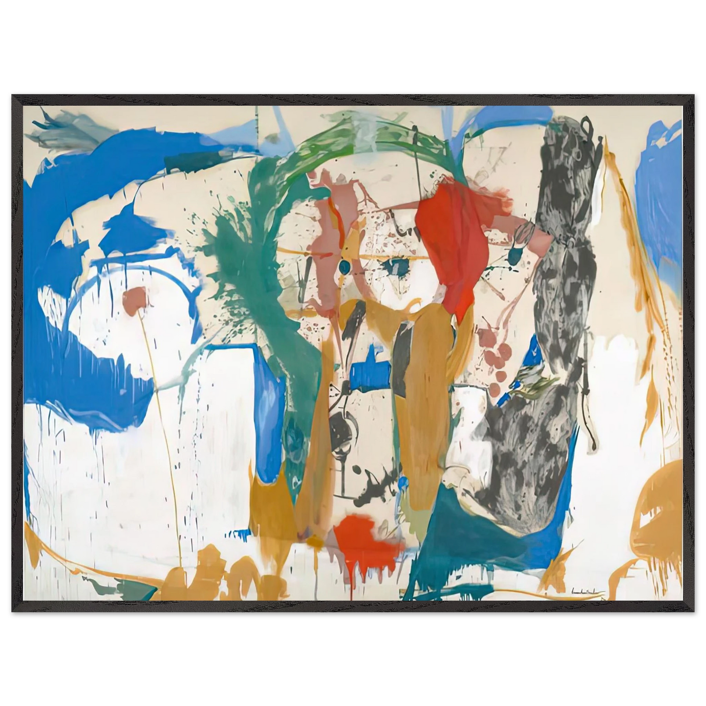 Helen Frankenthaler - Madridscape, 1959- Wall Art - 21x29.7 cm / 8x12" - Premium Wooden Framed Poster With Fine Art Paper - White frame
