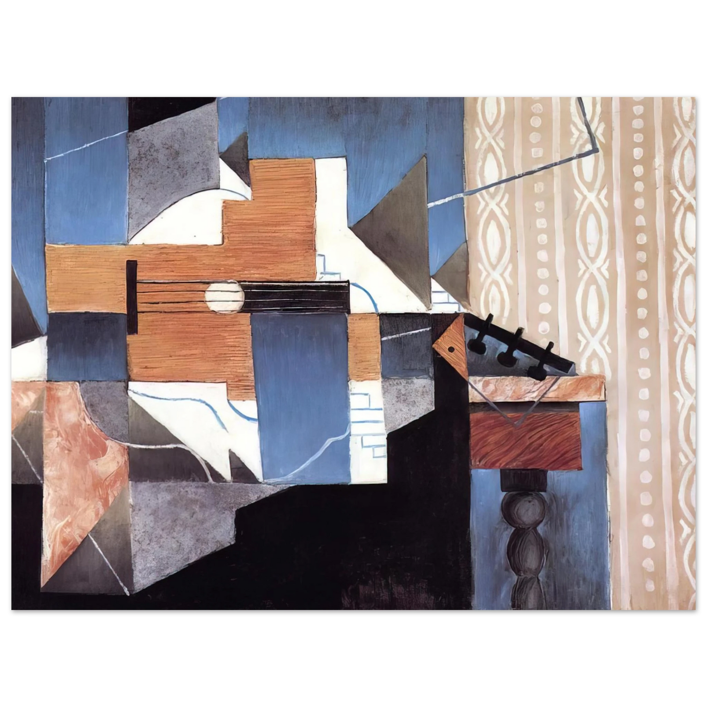 Juan Gris - GUITAR ON THE TABLE 1913 Fine Art Poster - Default Title
