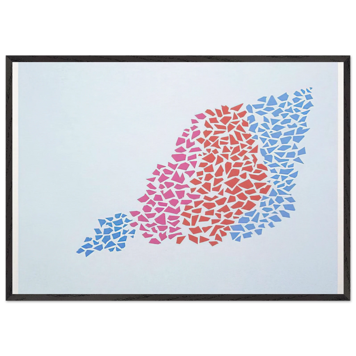 Confetti Pattern Portfolio 2 - 1973 - Robert Goodnough 70x100 cm / 28x40 inches Framed Art Print – Black Wooden Frame