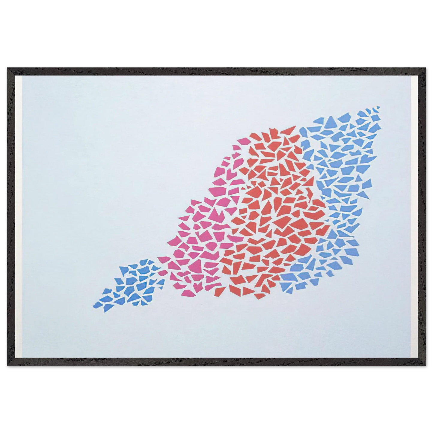 Confetti Pattern Portfolio 2 - 1973 - Robert Goodnough 70x100 cm / 28x40 inches Framed Art Print – Black Wooden Frame