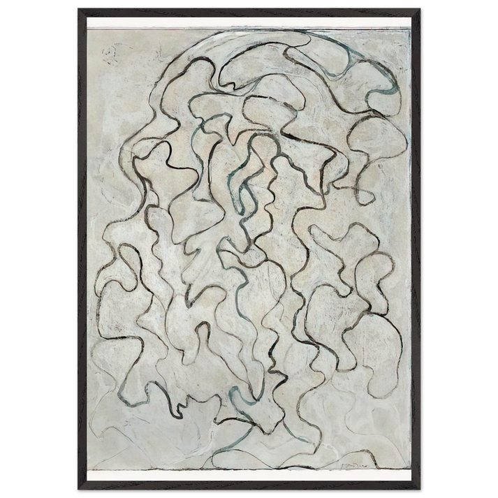 Nevis Rock - 2008 - Brice Marden 70x100 cm / 28x40 inches Framed Art Print – Black Wooden Frame
