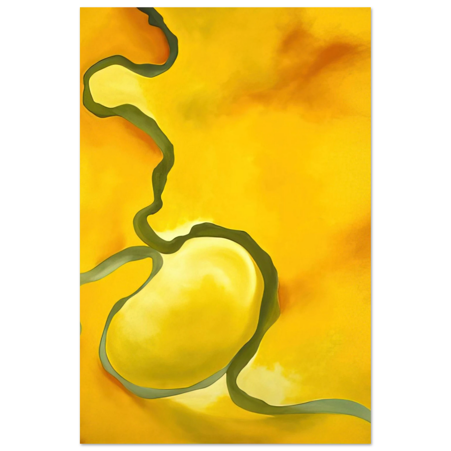 Georgia O'Keeffe - Green, Yellow and Orange Fine Art Poster - 40x60 cm / 16x24 inches
