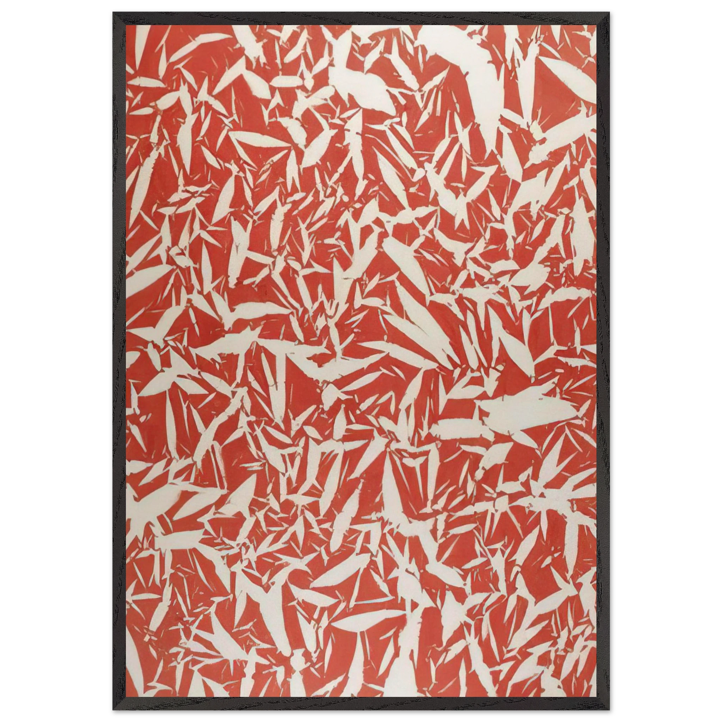 Study - 1969 - Simon Hantai Framed Art Print – Black Wooden Frame - Default Title - -Framed Art Print