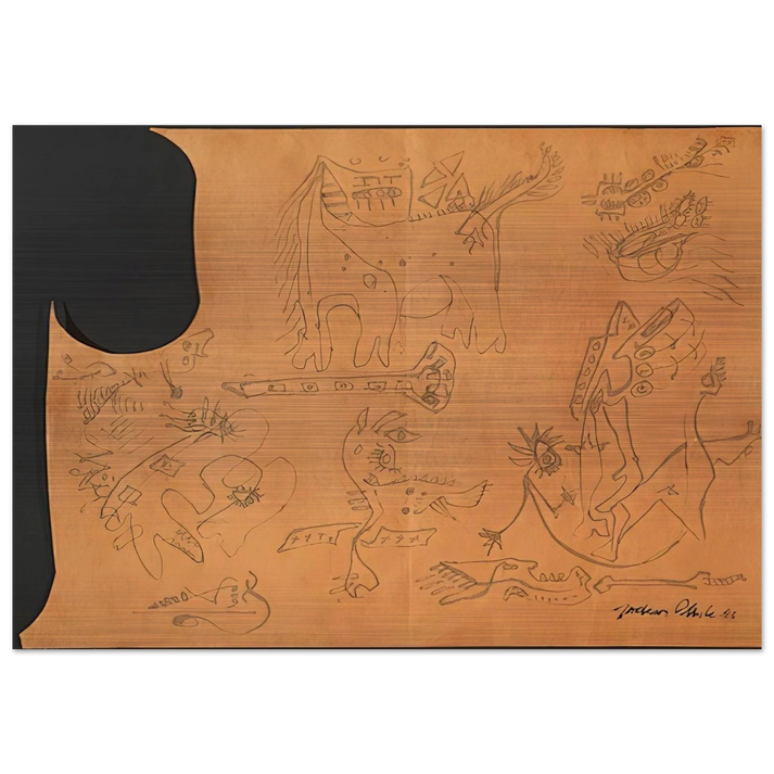 UNTITLED 4 - Jackson Pollock Brushed Aluminum Print - 70x100 cm / 28x40 inches | Jackson Pollock Aluminum Print | Jackson Pollock Prints