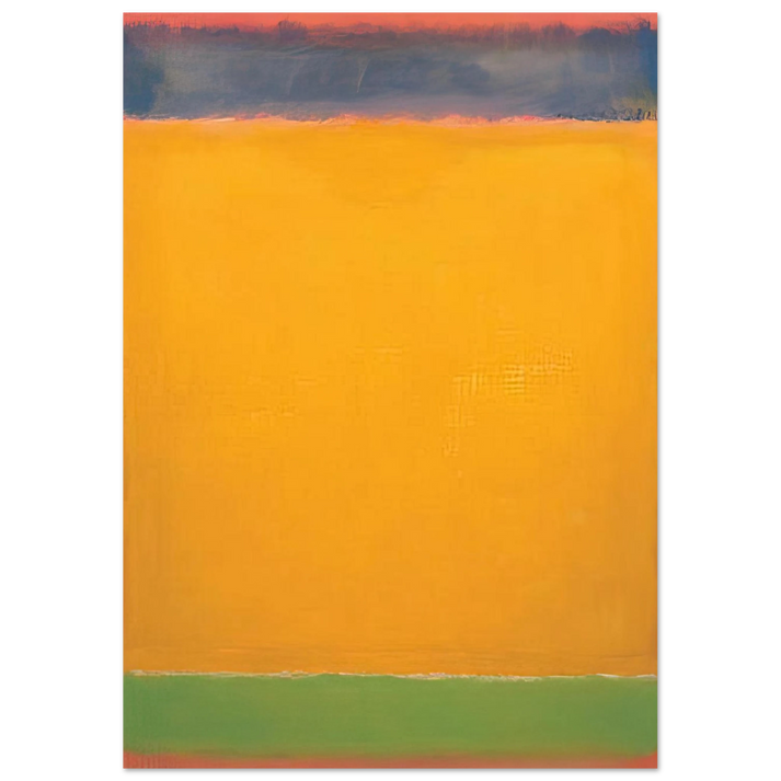 Mark Rothko - United Blue, Yellow, Green on Red - 1954 Wall Art - 21x29.7 cm / 8x12" - Premium Wooden Framed Poster With Fine Art Paper - White frame