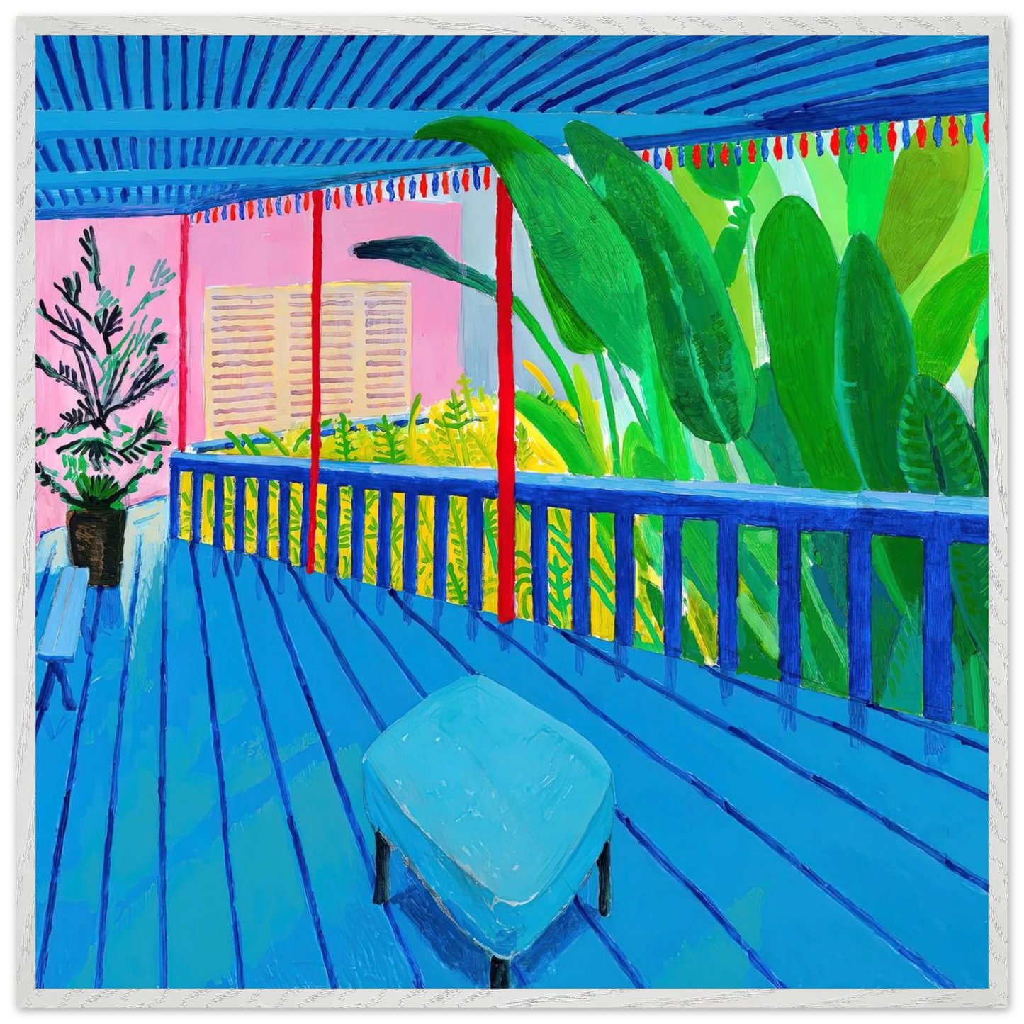 David Hockney - David Hockney Wall art - A3 (29.7 x 42 cm) - Premium Wooden Framed Poster With Fine Art Paper-canvas - Wood frame