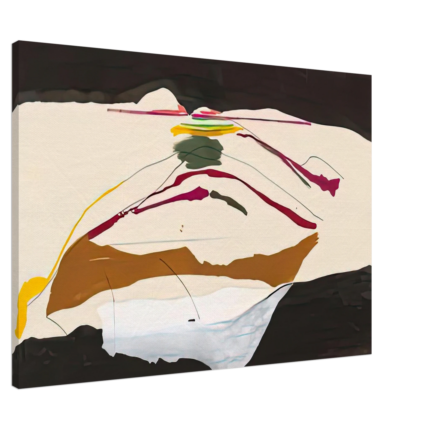 Helen Frankenthaler - New Paths, 1973- Wall Art - 60x80 cm / 24x32 inches - Premium Wooden Framed Poster With Fine Art Paper-canvas - White frame