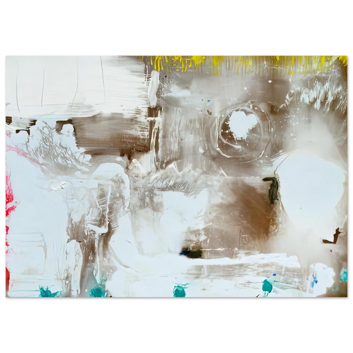 Helen Frankenthaler - Arctic Thaw, 1990- Wall Art - 21x29.7 cm / 8x12" - Premium Wooden Framed Poster With Fine Art Paper-canvas - White frame