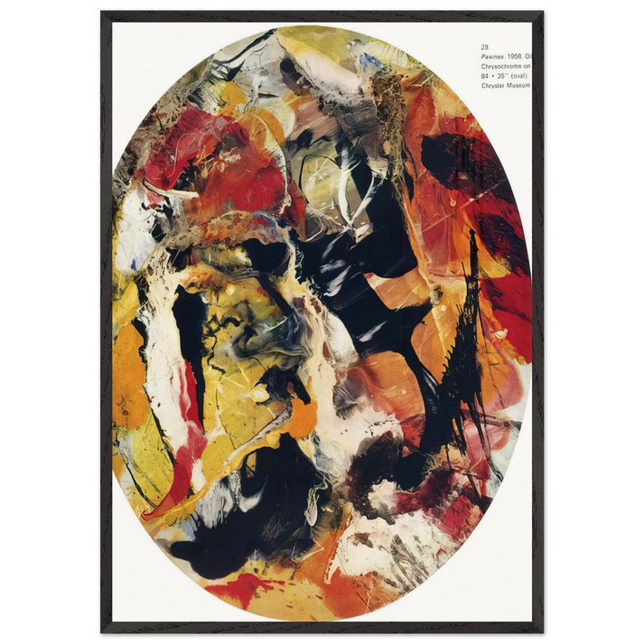 Pawnee - 1958 - Paul Jenkins 70x100 cm / 28x40 inches Framed Art Print – Black Wooden Frame