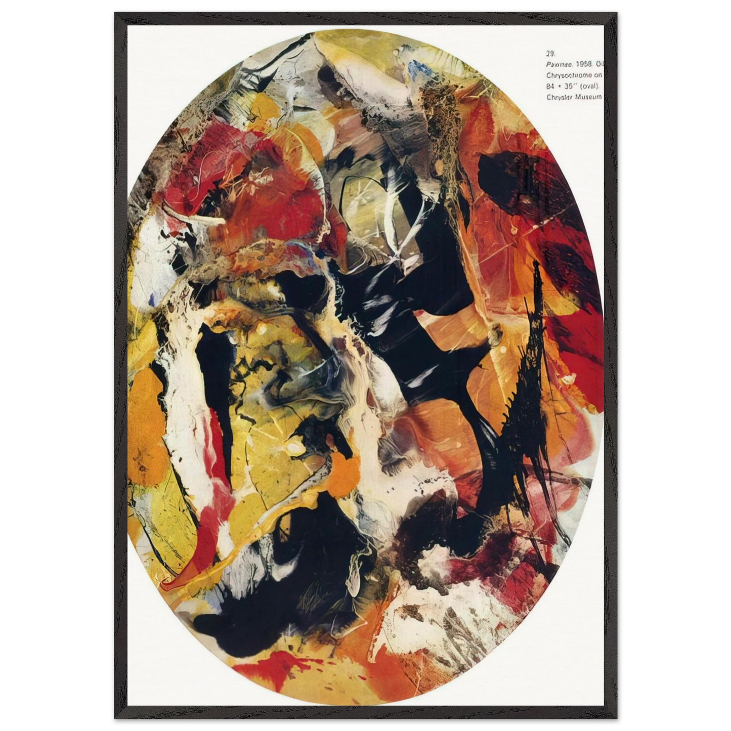 Pawnee - 1958 - Paul Jenkins Framed Art Print – Black Wooden Frame - Default Title - -Framed Art Print