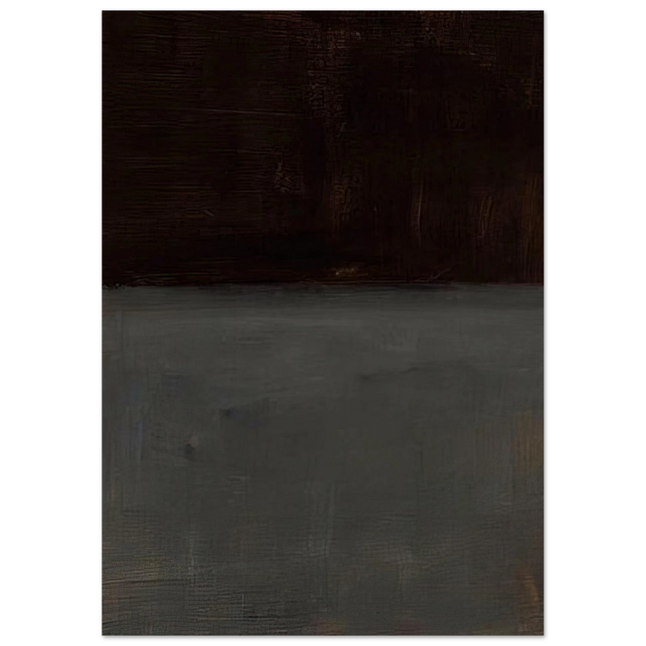 Mark Rothko - Untitled brown and gray - 1969 Wall Art - 30x40 cm / 12x16 inches - Premium Wooden Framed Poster With Fine Art Paper - White frame