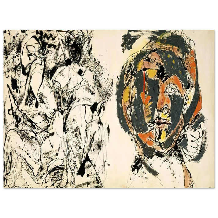 Jackson Pollock - PORTRAIT AND A DREAM 1953 75x100 cm / 30x40inches Fine Art Poster
