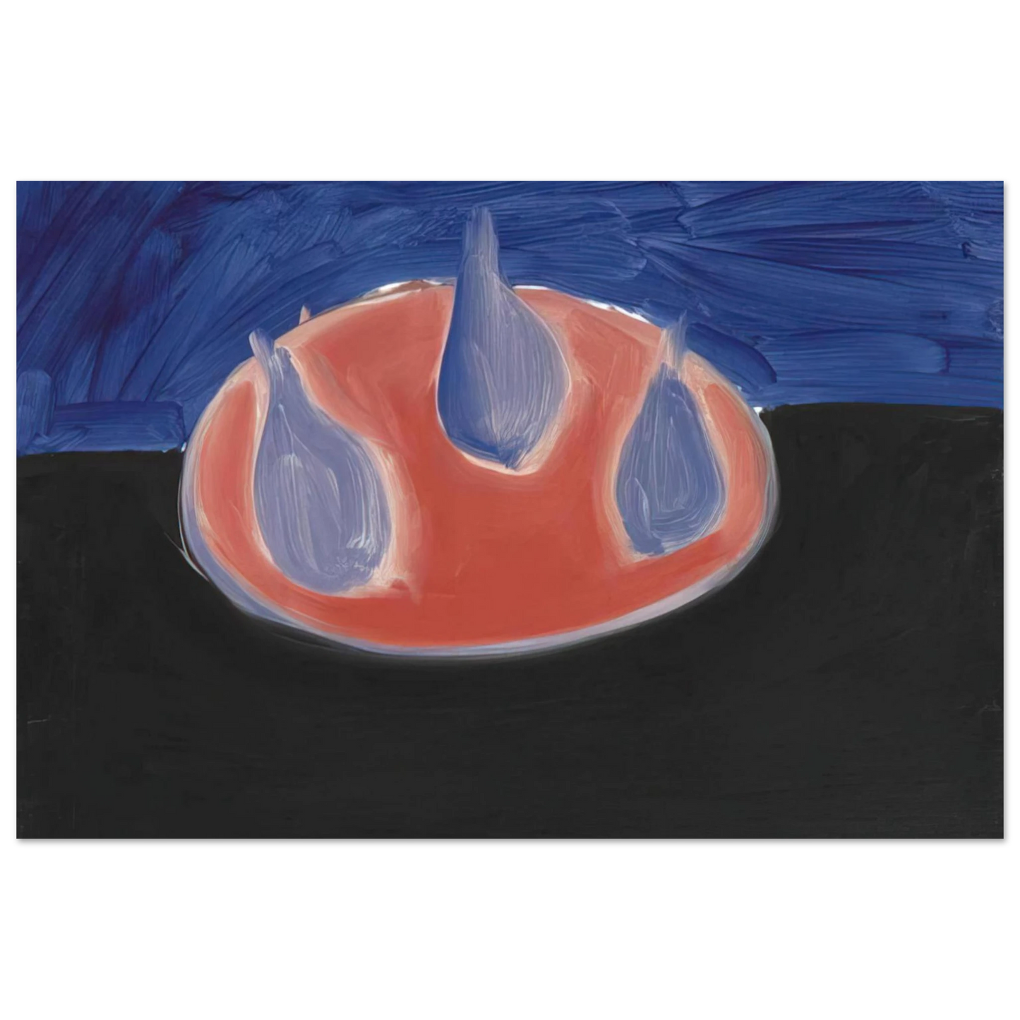 Nicolas de Stael - Poires sur une assiette rose - 1954 Fine Art Poster - 75x100 cm / 30x40 inches